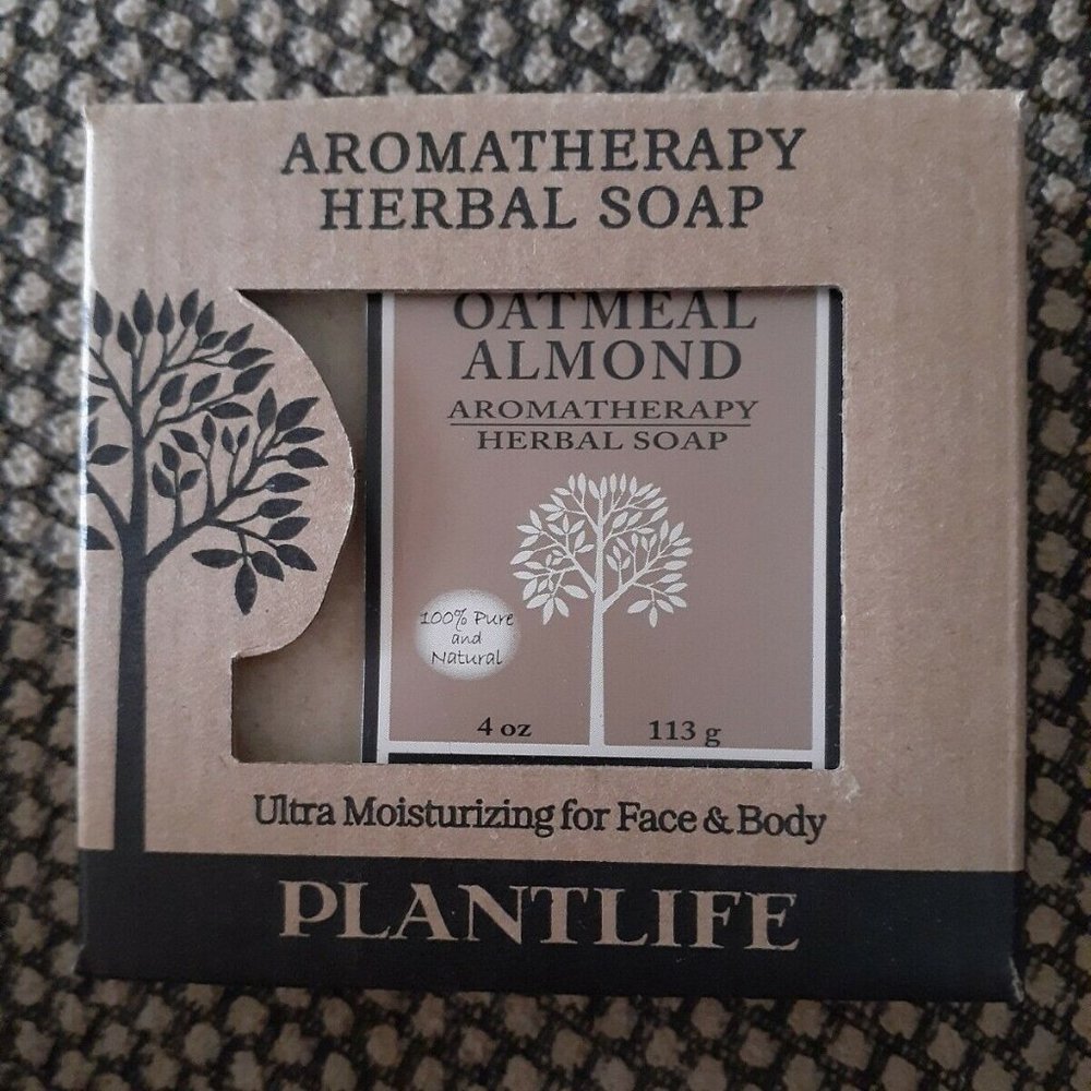Plantlife OATMEAL ALMOND Aromatherapy Herbal Soap Bar CRUELTY FREE Vegan GF USA
